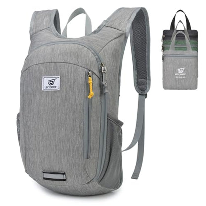 SKYSPER Small Daypack 10L/15L/20L Hiking Backpack Packable Lightweight Travel Day Pack for Women Men - color: Grey, size: 20l