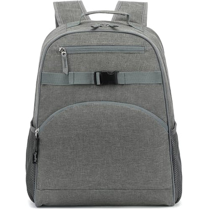 FlowFly Kids Backpack for Toddler Boys Girls, Simple Lightweight Bookbag for Daycare Kindergarten Elementary School Travel, Small Modern Bag (Large), Grey - color: Grey, style: Kids Large: 17l