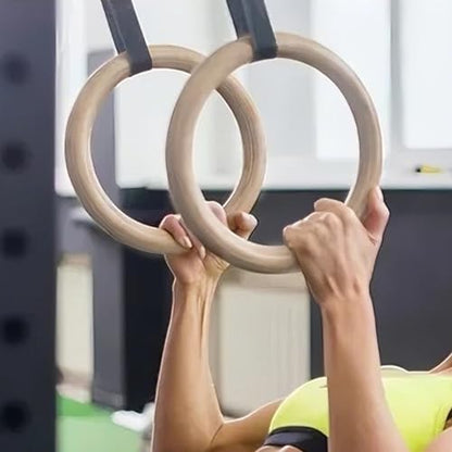 Gymnastics Rings | 2 Pieces Gymnastics Grips - Strength Training Rings - for Home Gym Fitness Exercise Playground Indoor Outdoor