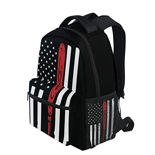 Miaoquhe America Flag Baseball Backpack for Boys Girls School Teenages, Casual School Bookbag Travel Laptop Daypack,Shoulder bags for Travel Hiking Camping - color: Baseball