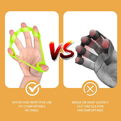 Hand Grip Strengthener, Finger Exerciser, Grip Strength Trainer (6 PCS),New Material,Forearm Grip Workout, Finger Stretcher, Relieve Wrist Pain, Carpal Tunnel - style: Finger Exerciser