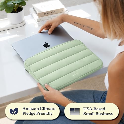 Vandel The Original Puffy Laptop Sleeve 13-14 Inch, Laptop Case 14 Inch - color: h. Sage Green, size: 13-14 Inch