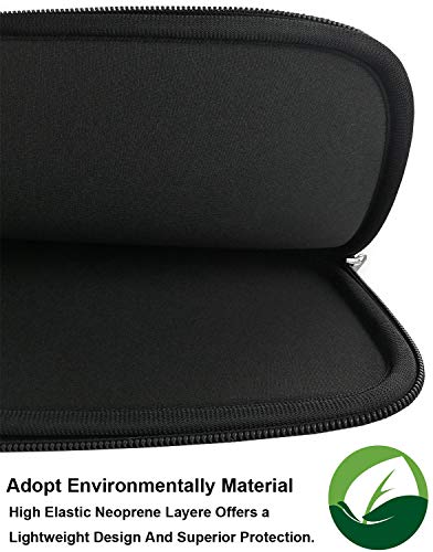 Naukay Laptop Sleeve Case, 15.6 Inch,Resistant Neoprene Notebook Computer Pocket Case/Tablet Briefcase Carrying Bag Compatible Asus/Dell/Fujitsu/HP/Sony/Toshiba/Acer- (Black) - color: Black, size: 15.6 inch