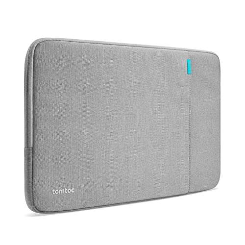 tomtoc 360° Protective Laptop Sleeve for 14-inch New MacBook Pro M5 Pro/Max (2026) A3426 A3427 A3434 M4/M3/M2/M1 A3112 A3401 A3185, Water-Resistant Laptop Case Fits Dell XPS 14 & 13.8" Surface Laptop - color: Gray, size: 14-inch for New MacBook Pro