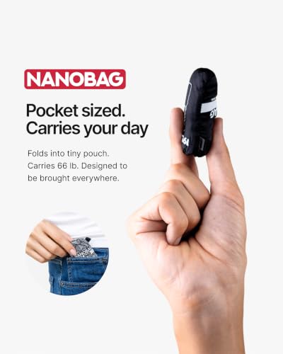 Nanobag Sling 19L Foldable Packable Crossbody Grocery Bag for Men & Women - color: Neon Flowers