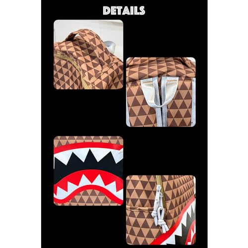 Large Capacity Laptop Backpack Water Resistant Durable Daily Carry Backpack Graphic Urban Streetwear Bookbag for Commuting (Brown) - color: Brown