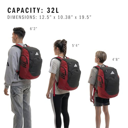 adidas Select Basketball Backpack for Practice, Gym and Travel, 32L - color: Team Power Red 2/Black