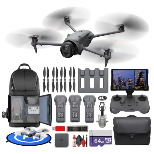 DJI Mavic 4 Pro Drone Creator Combo 512GB, Triple Camera System, 6K HDR Video, RC Pro 2 Controller, 51 Min Flight + 64GB Memory Card + Landing Pad + More (14pc Bundle) - style: Mavic 4 Pro Creator Combo