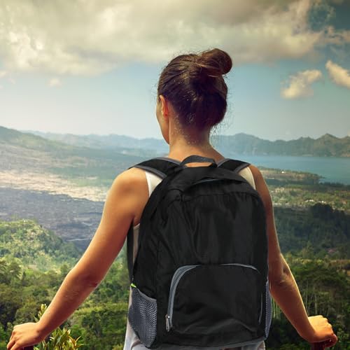 Jexine 10 Pcs Backpacks in Bulk 16.5 Inches Back Pack Basic Backpack for Adult Lightweight Outdoor Travel Book Bags(Black) - color: Black