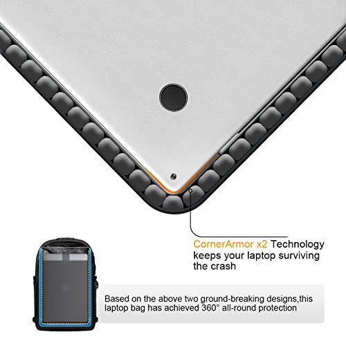 Tzowla Travel Laptop Backpack Water Resistant Anti-Theft Bag with Lock - color: A-black, size: Standard 15.6 inch