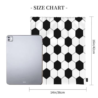Soccer Football Ball Drawstring Bag Sport Gym Backpack Beach Travel Sack Draw String Yoga Bag For Men Women - color: Soccer Football Ball