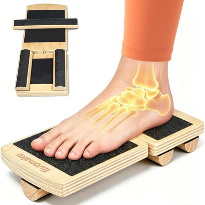 Ankle Balance Board, Ankle Strengthener, Foot Arch Stretcher AKS26H | for Plantar Fasciitis, Sprain Recovery, Rehab, Posture-Correction; Stability Training System w/Guide; Adjustable Bars