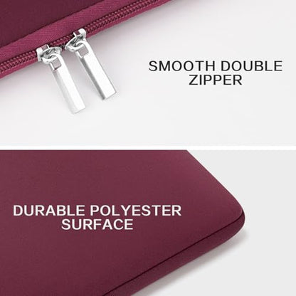 RAINYEAR 13 Inch Laptop Sleeve Compatible with 13.3" MacBook Air/Pro M1 M2 M3 M4 M5 A3449 A3240 A3113 A2681 A2338 Case Cover Bag with Front Pocket Accessories Pouch (Red) - color: Red, size: 13"