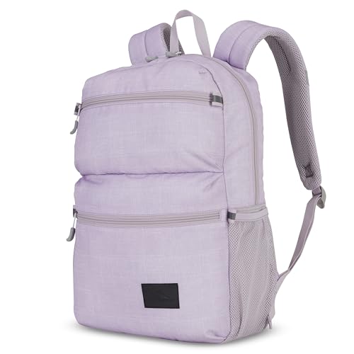 High Sierra Everclass Backpack - Travel or Work Laptop Bookbag with 360° Reflectivity, Dual Water Bottle Pockets & Fits Laptops Up To 15.6”, One Size, Hushed Orchid Heather - color: Hushed Orchid Heather