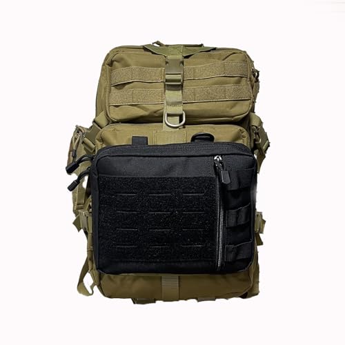 35L Tactical Backpack with Shoe Compartment & Molle Admin Pouch Combo – 1000D Water Resistant Military Backpack for Laptop 15.6” + Laser Cut EDC Tool Organizer Bag – Outdoor Hiking Gym Assault