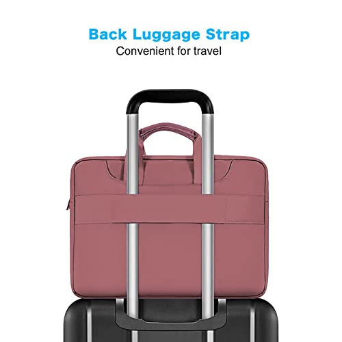 MOSISO 360 Protective Laptop Bag 15.6 inch, 15-16 inch Computer Bag Compatible with MacBook Air 15 inch/Pro 16 inch, HP,Dell,Lenovo,Asus,Notebook, Laptop Carrying Case with Strap&Handle, Dusty Rose - color: Dusty Rose, size: 16 inch