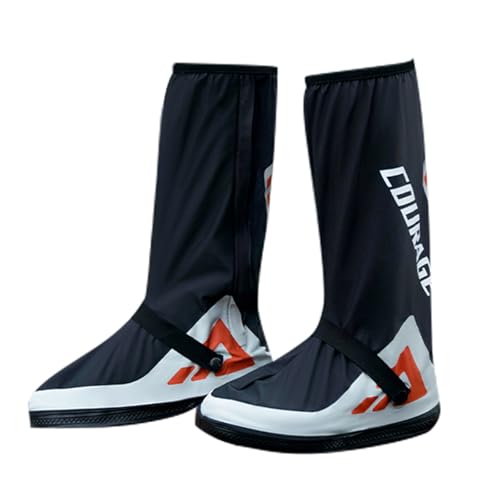 Waterproof Rain Boot Shoe Covers for Men and Women, Reusable Non-Slip Rain Shoe Covers with Zipper, Foldable for Outdoor Use