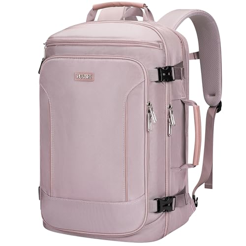 PIJUSHI Travel Laptop Backpack 35L Carry on Backpack for Women Men Flight Approved Business Daypack with USB Charging Port for Work Travel(PE067 Purple) - color: Ashen Purple