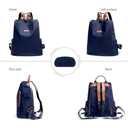 Women's Backpack Purse Nylon Anti-theft Casual Water Resistant Lightweight Small Shoulder Bags 2026 for Travle Cute Fashion Camping Bag for Work Daily Going Out Dackpack Ladies Navy Blue - color: Navy Blue