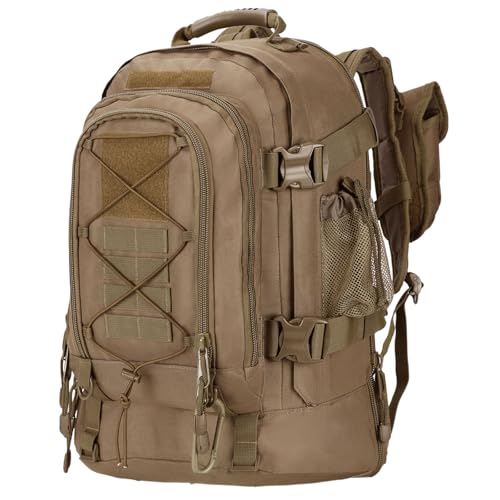 Miramrax Tactical Backpack Military Hiking Daypack - Molle Backpack for Men 3 Day Assault Pack Bug Out Bag for Camping Travel Army Hunting Gym Rucksack Survival (Coyote) - color: Coyote