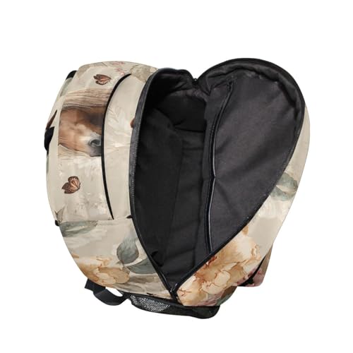 susiyo Retro Flower Horse School Backpack Bookbag Lightweight College Back Pack Travel Camping Casual Daypack for Teens Girls Boys Women Men - color: Retro Flower Horse