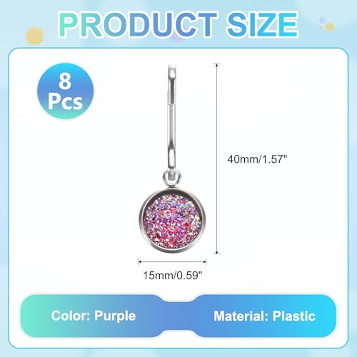 uxcell Zipper Pulls Charm, Zipper Pull Replacement Repair Zip Head Handle for Luggage Clothing - color: Purple