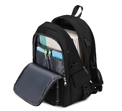 Joymoze Women Fashion Travel Backpack Set Roomy Laptop Rucksack Set Casual Daypack for Girl Black - color: Black