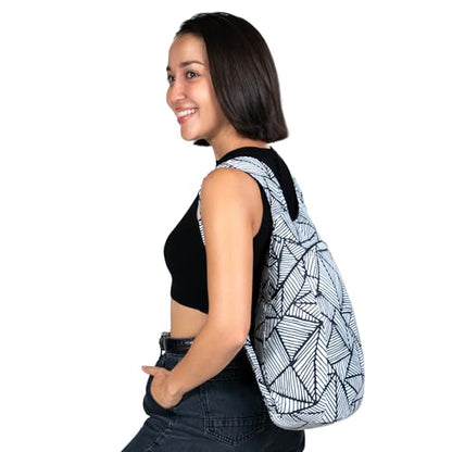 Nanobag Daypack - Ultralight 16L Foldable Travel & Hiking Backpack, Reusable, Packable, Collapsible Bag for Men & Women (Sketch) - color: Sketch