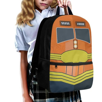 Boys Backpack 3 Pieces Set Cartoon Train Backpacks with Lunch Bag Handbag Pencil Case Set Kids Teen Elementary Middle School Bookbag Daypack - color: Train