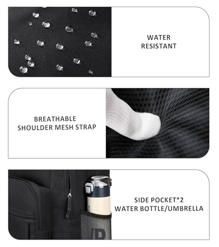 abshoo Classical Basic Womens Travel Backpack For College Men Water Resistant Bookbag (Black) - color: Black, size: 16.5 Inc