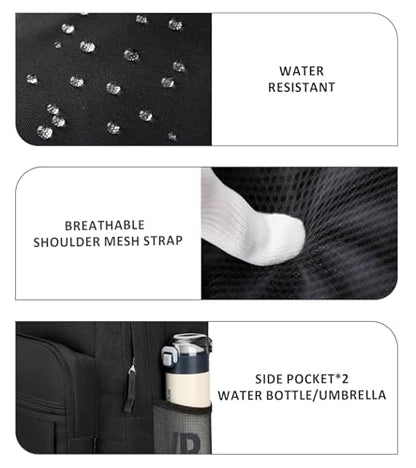 abshoo Classical Basic Womens Travel Backpack For College Men Water Resistant Bookbag (Black) - color: Black, size: 16.5 Inc