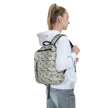 Laptop Backpack Goth Bat, Cushioned Back Panel, Front Zip, for Daily Commute & Outdoors - color: Picture (49)