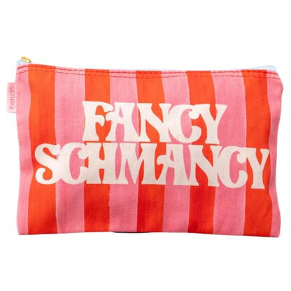 ban.do Travel Bags Carryall Trio, Cotton Bag Set, Zipper Pouch Set, 3 Zip Pouches for Pencils, Toiletries, or Accessories (Fancy Shmancy)