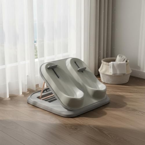 Milageto Foldable Calf Stretching Board Ankle Restorative Slant Board Injury Precaution Fitness Equipment for Recovery Patients, Athletes, Gym , Gray