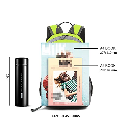 Bseash 10L Small Hiking Backpack for Kids Ages 3-6 Girls Boys Under 4 feet - color: Apple Green