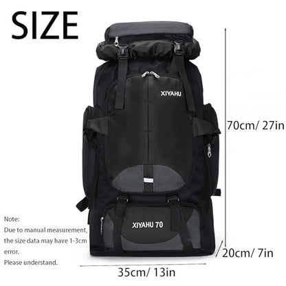 Lawaia 70L Hiking Backpack Rucking Camping Lightweight Backpacking Outdoor Travel Bag Trekking Back Pack Large Capacity Backpacks Climbing Trail Backpack for Men Women- Green - color: Green