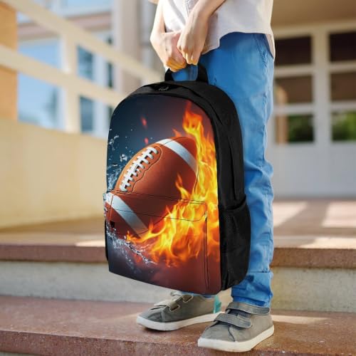 Cool Rugby Backpack, Durable Polyester Daypack with Laptop Compartment, Reinforced Bottom, Adjustable Shoulder Straps And Multi Pockets for Travel And Daily Use - color: Cool Rugby