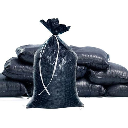 Sandbaggy Heavy Duty Black Sandbags – 14x26 in Empty Poly Bags w/ 4000 HR UV Protection – Ultra-Tough Sand Bags for Flooding, Construction & Barriers – Military Grade (5)