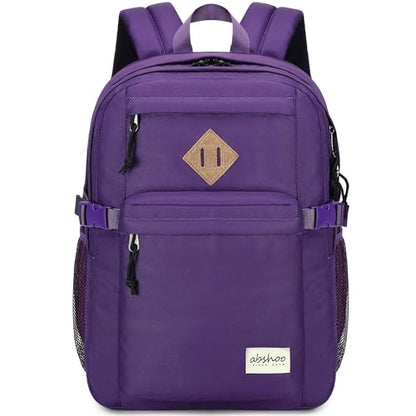abshoo 32L Backpack for School College Bookbag Middle High School Backpacks Casual Daypack Travel Backpack (Purple) - color: Purple