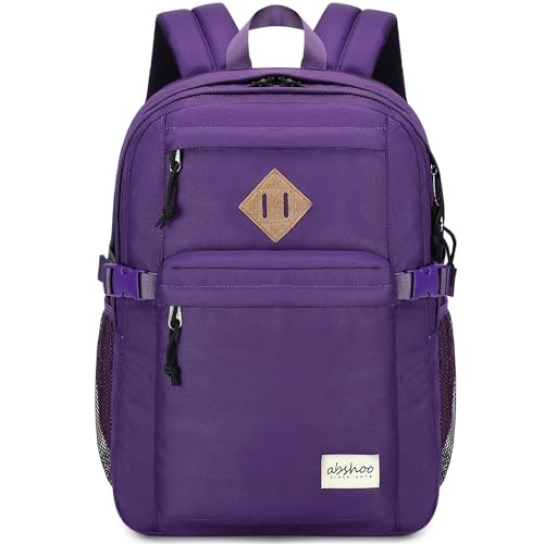 abshoo 32L Backpack for School College Bookbag Middle High School Backpacks Casual Daypack Travel Backpack (Purple) - color: Purple
