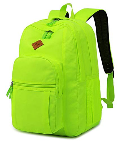 abshoo Classical Basic Womens Travel Backpack For College Men Water Resistant Bookbag (GreenYellow) - color: Greenyellow, size: 16.5 Inc