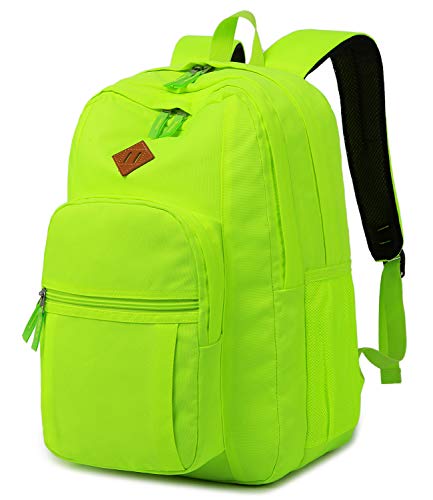 abshoo Classical Basic Womens Travel Backpack For College Men Water Resistant Bookbag (GreenYellow) - color: Greenyellow, size: 16.5 Inc