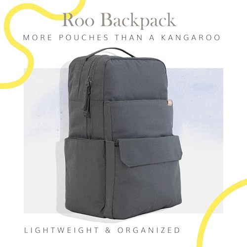 RED ROVR Roo Lightweight 1 LB Diaper Bag Backpack | 11 organizational pockets| Durable & Water-Resistant (Charcoal) - color: Charcoal