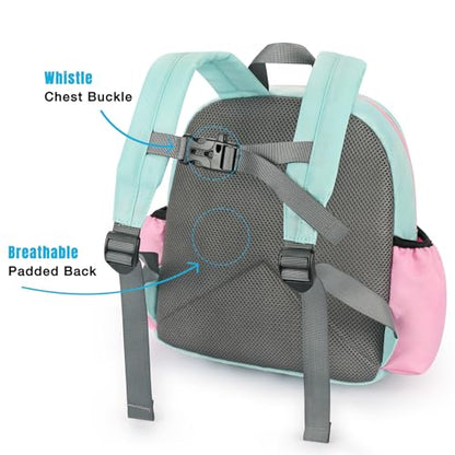STEAMEDBUN Toddler Backpack for Girls 2-4: Kids Backpack Boys Girls - Preschool Kindergarten Daycare Backpacks - 12 inch - color: Pink&light Green, size: MINI - Age 2-4 (12"H)