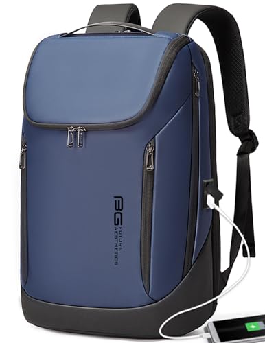 FUTURE AESTHETIC Business Smart Backpack Waterproof fit 15.6 Inch Laptop Backpack with USB Charging Port,Travel Backpack - color: Blue