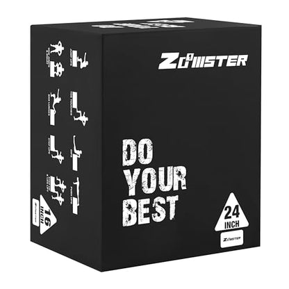 Zoomster 3-in-1 Foam Plyometric Jump Box for Home Gym Jump Training, HIIT, MMA, Weighted Stepup, Push Press and Strength Training - style: 16 X 20 X 24inch / 10lbs