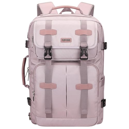 PIJUSHI Travel Backpack for Women Carry on Convertible Duffle Bag Flight Approved Luggage Backpack Fit 16-inch Laptop(PE053 Ashen Purple) - color: Ashen Purple