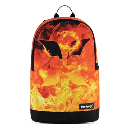 Hurley Unisex-Kids Graphic Backpack, Fire, One Size - color: Fire