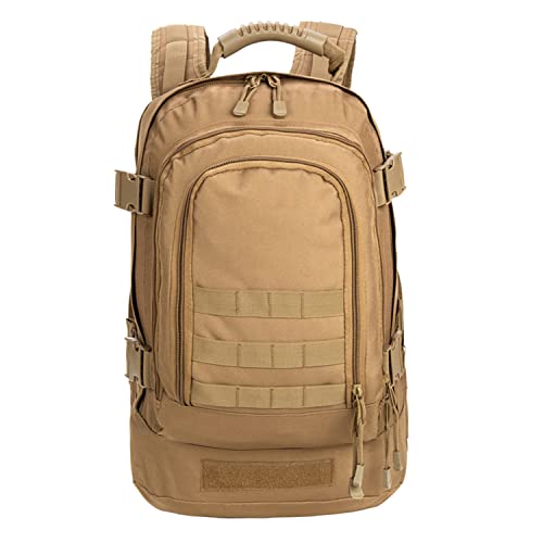 Greencity Laptop Backpacks Tactical 3 Day Expandable Bug Out Bag Classic Case Travel Hiking，Coyote - color: Coyote, size: With Belt