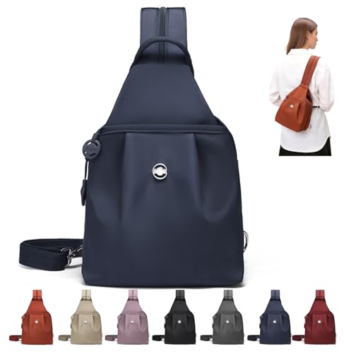 3 in 1 Anti Theft Travel Tote Bag, Waterproof Convertible Capacity Backpack, Lightweight Sling Crossbody Bag for Women's Outdoor (Deep blue) - color: Deep Blue
